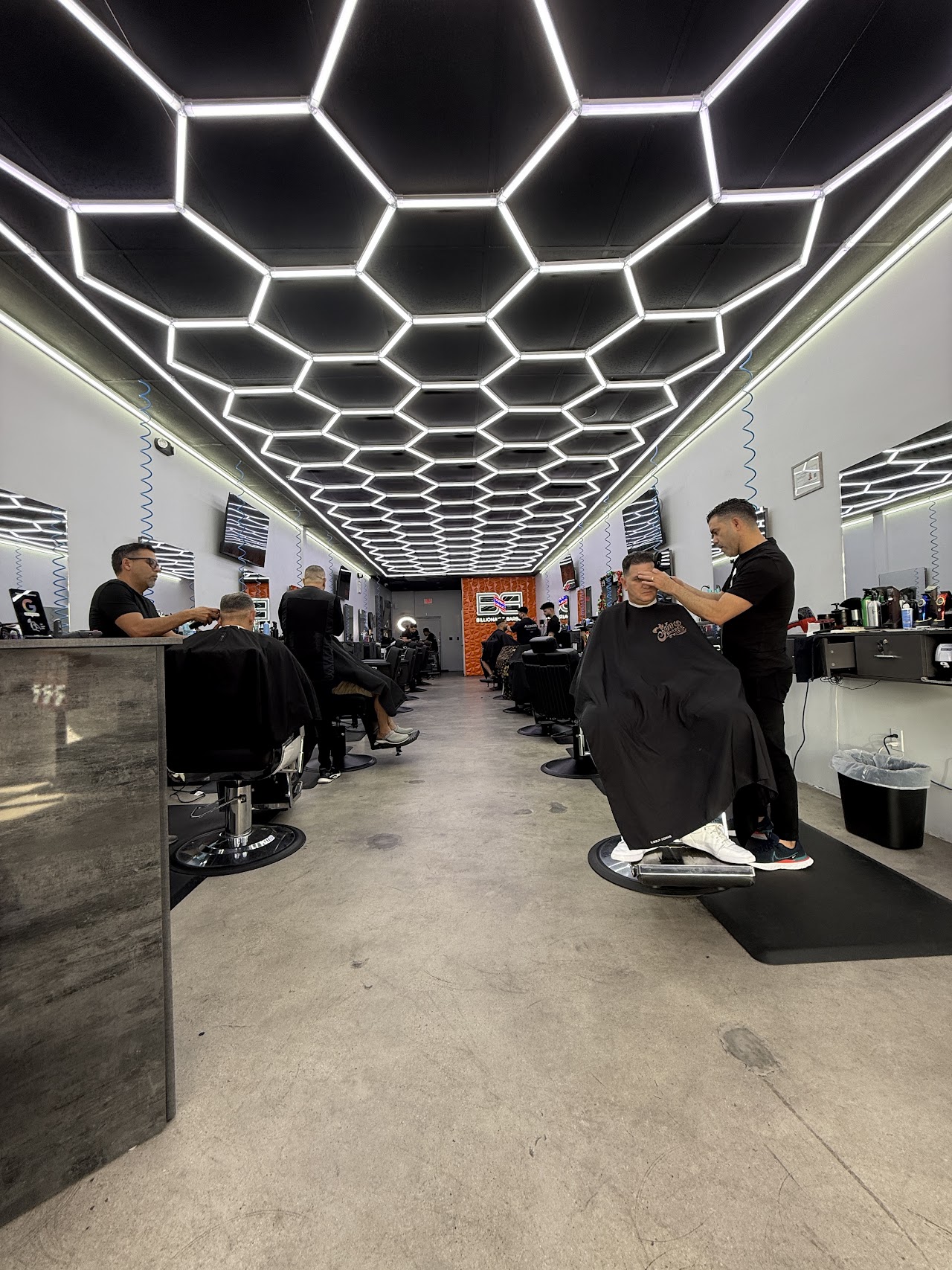 Barber at work